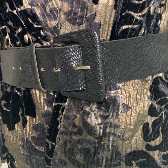 Caviar Faux Leather wide Black Rectangle Buckle Belt women’s - Picture 6 of 8